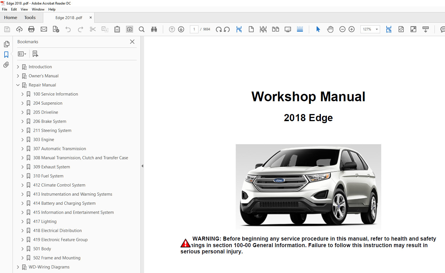 2011 Ford Edge Owners Manual Download